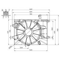 İ30 Elantra 2011 2013 Fan Motoru (Komple)  Klimasız (Fan Motor Assy) (Oem No:253803X000), image 1