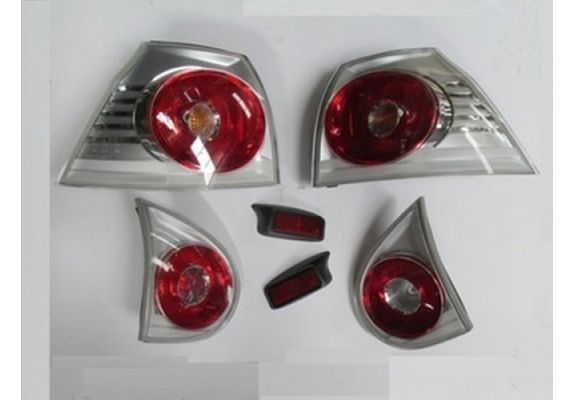 2004-2009 Volkswagen Golf 5 Modifiye Stop Lambası İç-Dış Set Sağ-Sol Set 6Parça Kırmızı-Beyaz (Tyc) (Adet), image 1
