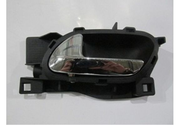 2004-2011 Peugeot 407 Ön Kapı İç Açma Kolu Sol Siyah (Elceği Nikelajlı)  (Adet) (Oem No:9143J9), image 1
