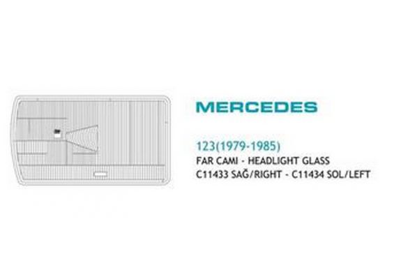 1979-1982 Mercedes E Serisi Far Camı (Sağ), image 1