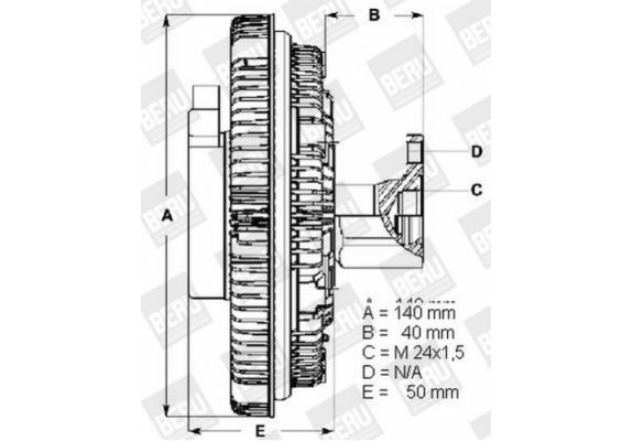 Transit M12 98  Fan Motoru Ford Tıp (Yaylı) (Oem No:98Vb8A616Ca), image 1